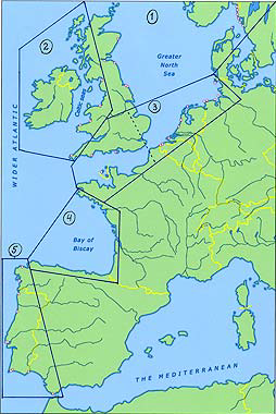 Aufteilung des Nordostantlantiks